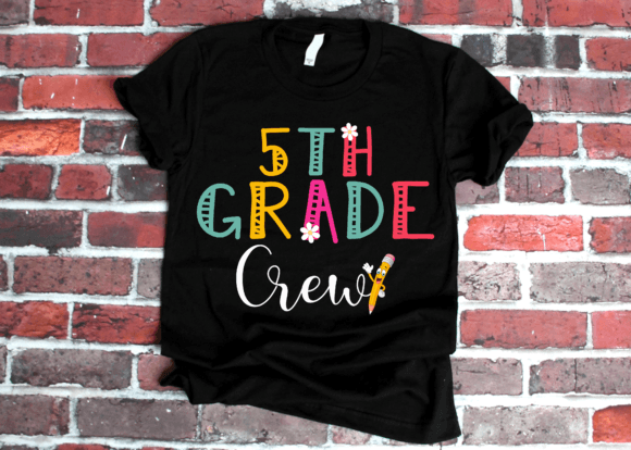 5th Grade Crew 100 Days Graphics for T-Shirt Designs