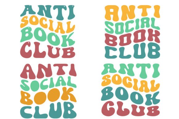 Anti Social Book Club Graphics: Retro T-Shirt Designs