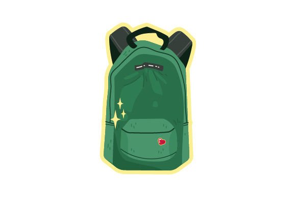 Backpack Green: Crafts & School Amp Essentials