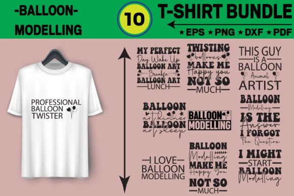 Balloon Modelling Graphics for T-Shirt Designs
