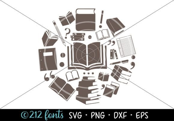 Books Reading Literature Graphic PNG SVG Review