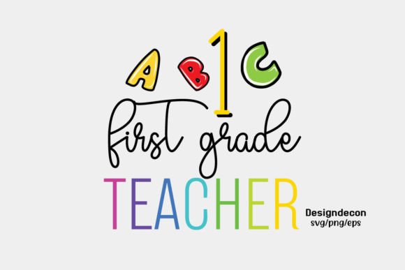 First Grade Gift Retro SVG Graphics