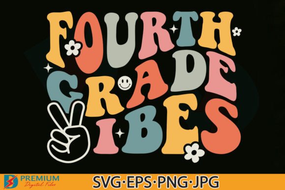 Fourth Grade Vibes: Retro Graphics for T-Shirt Designs
