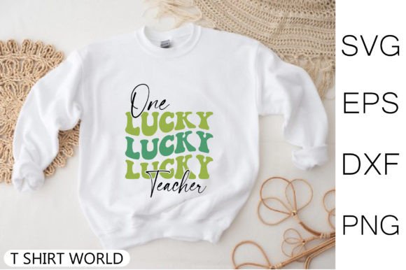 One Lucky Teacher Retro SVG: Graphics for T-Shirt Designs