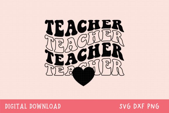 Retro Teacher PNG & SVG for T-Shirt Designs and Graphics