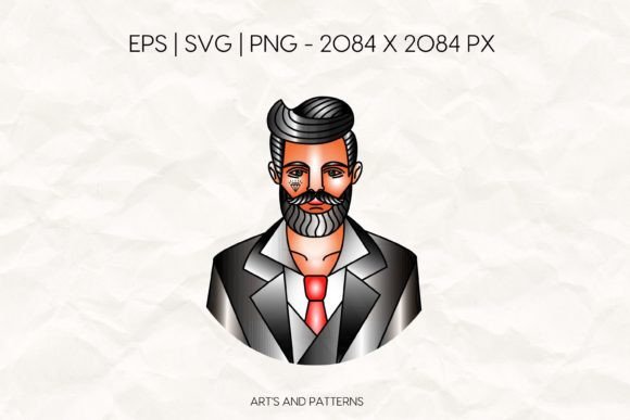 Reviewing Man Old School Tattoo Clipart for Embroidery