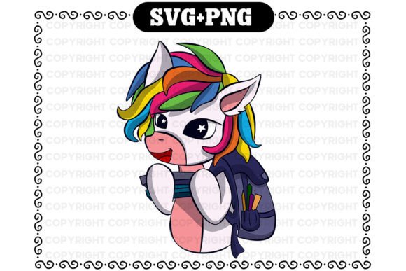 Reviewing School Student Unicorn SVG and PNG for Embroidery