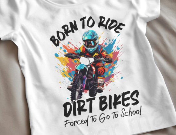 Supercross Forced to Go to School Moto Graphics for T-Shirt Designs