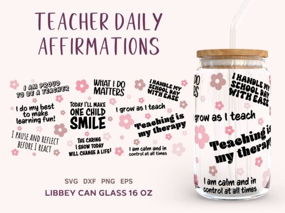 Teacher Affirmations SVG: Graphics & Illustrations